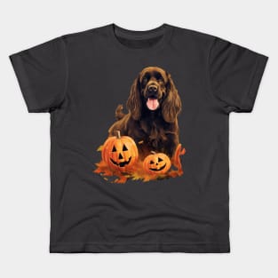 Cute Sussex Spaniel Halloween Kids T-Shirt